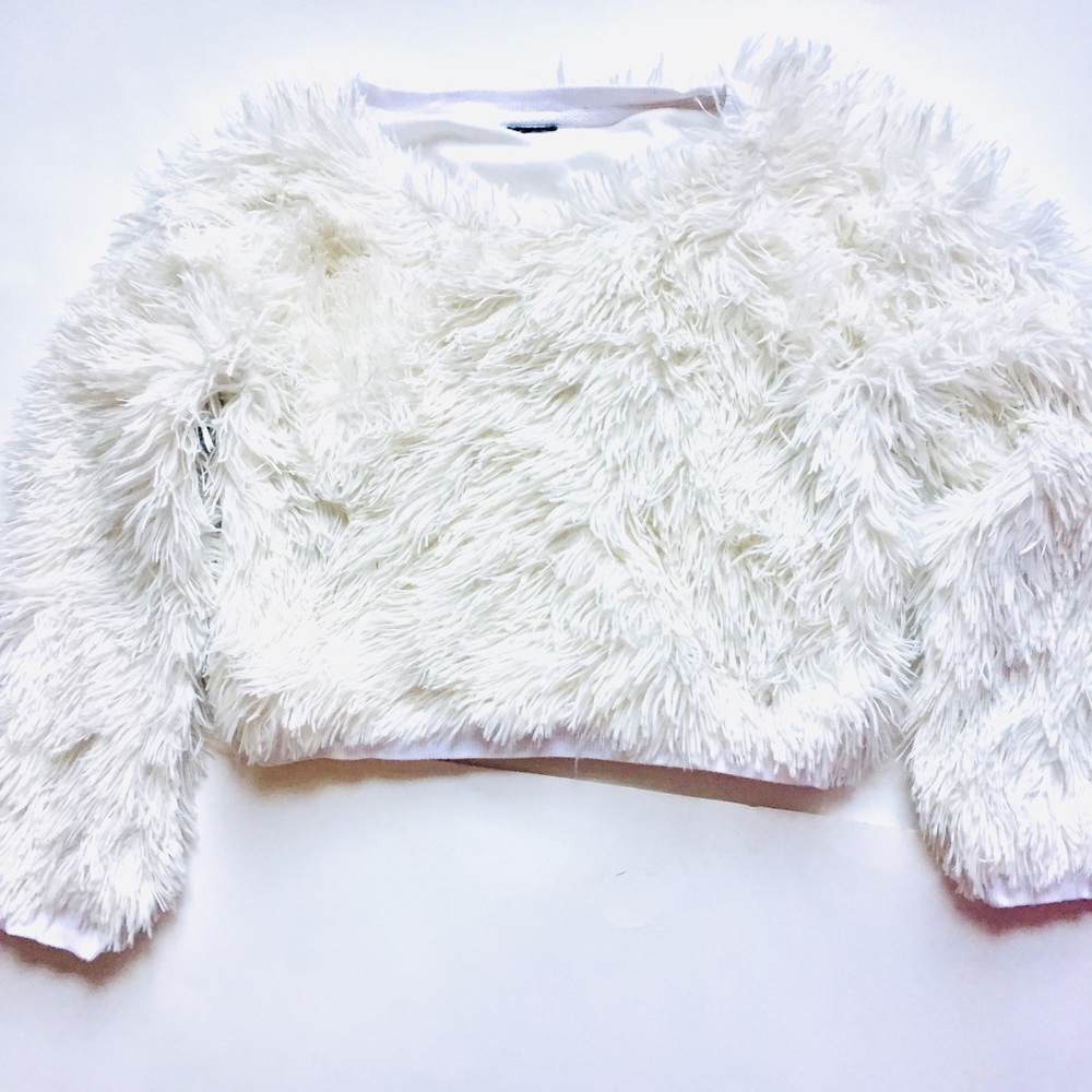 Toddler girl long sleeve white sweater